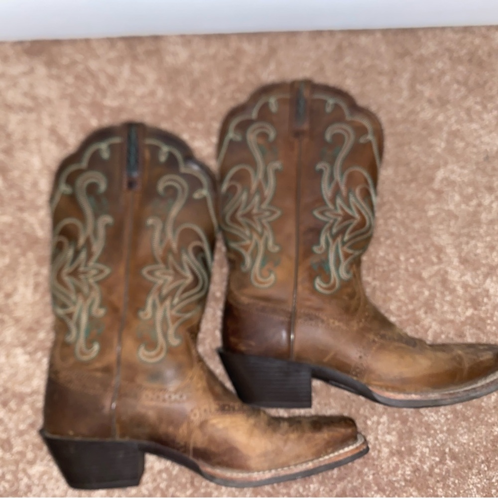 Ariat Brown and Teal Western Boots